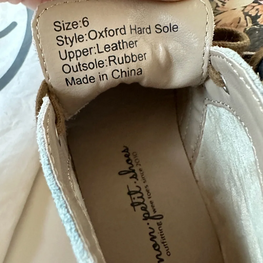Size 6 WILDFLOWER BOUQUET Floral Oxford Chukka Mon Petit Shoes‎ Boots Hard Soles